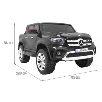 Mercedes Benz X-Class dla dzieci Czarny Pickup + Pilot + Napęd 4x4